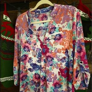 Boutique floral Women’s 3 quarter length top